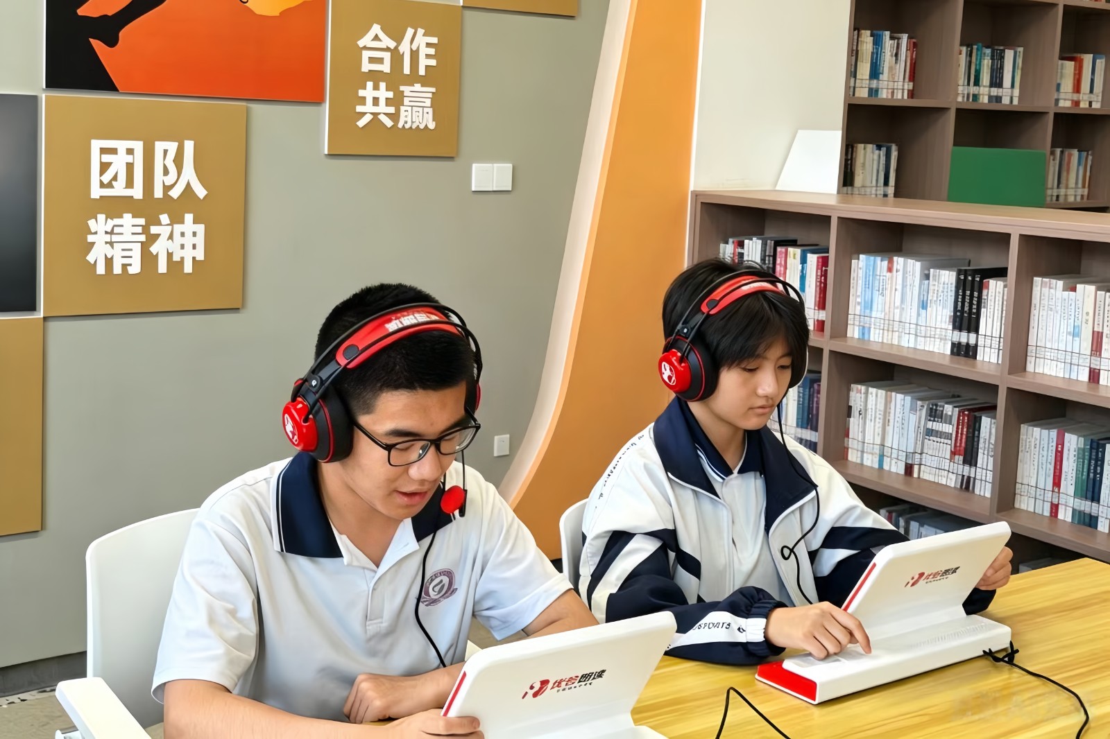 图为右玉三中学子在智慧阅览室备战中考 图为右玉三中学子在智慧阅览室备战中考